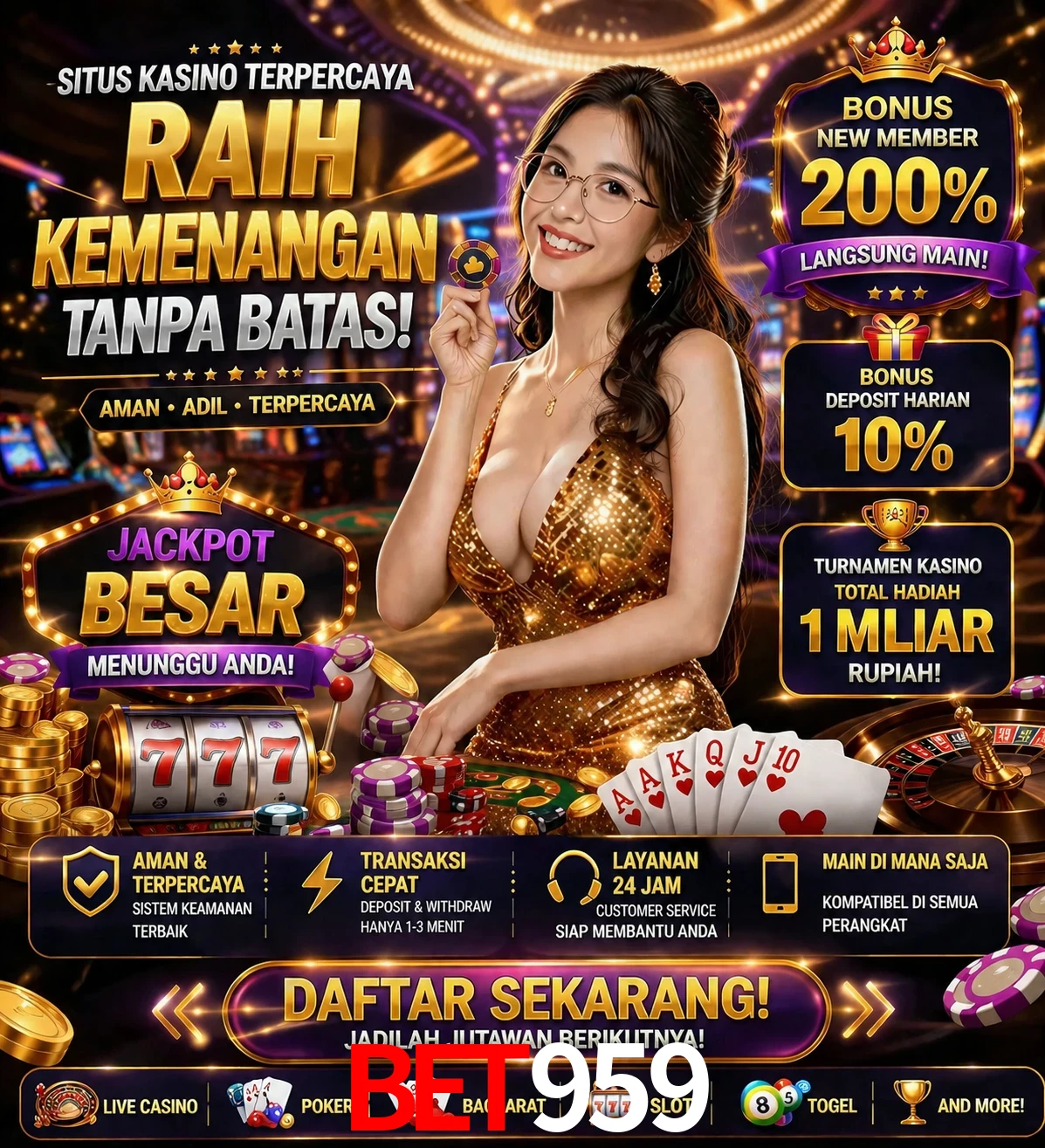 Roleta e blackjack bet959